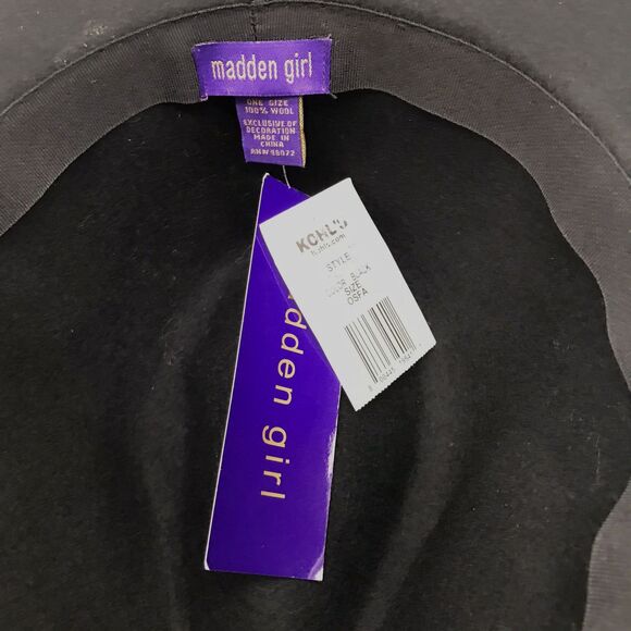 Madden Girl Women's 100% Wool Felt Fedora OSFA Buckle Band Western Cowboy Hat - Picture 10 of 12